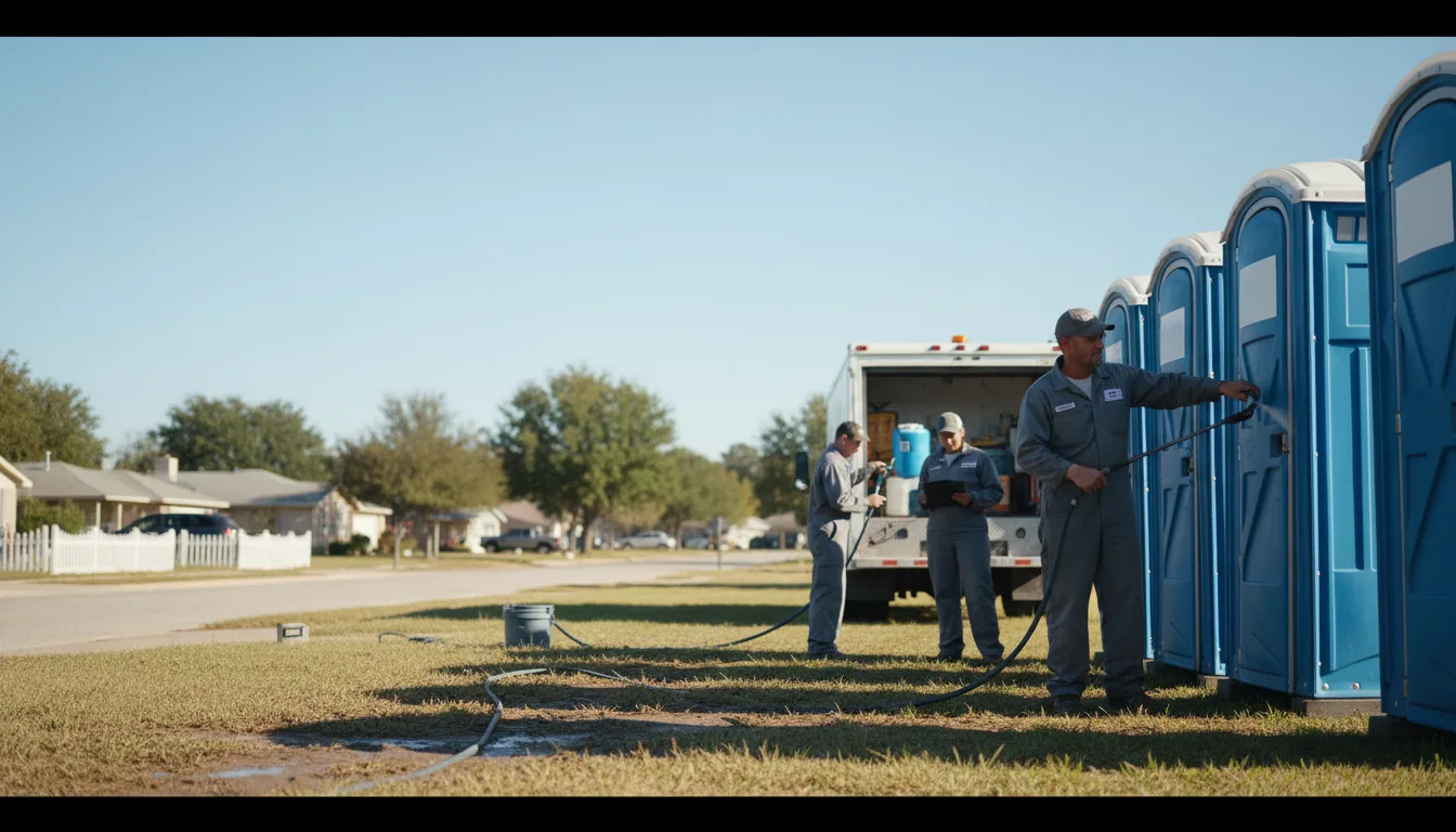 Long-Term Portable Toilet Rental in Hartshorne, OK near me